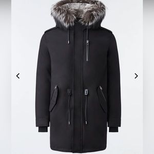 Mackage jacket. Fully lined in rabbit fur and lined hood in fox fur.